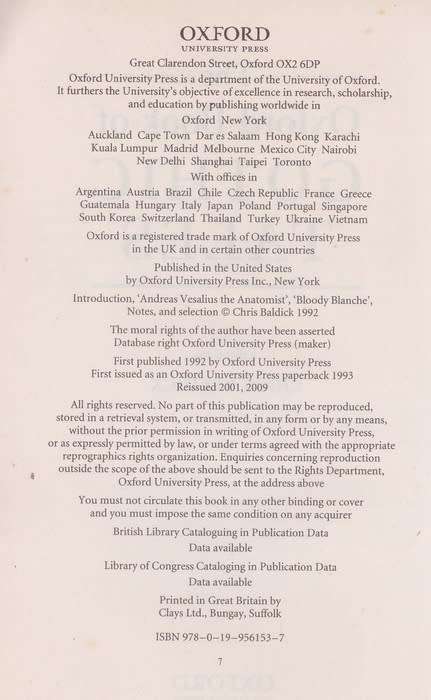 The Oxford Book of Gothic Tales - Edited by Chris Baldick