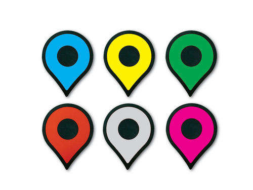 Map Pin Coasters - (Meninos / Yuppie Gadgets)