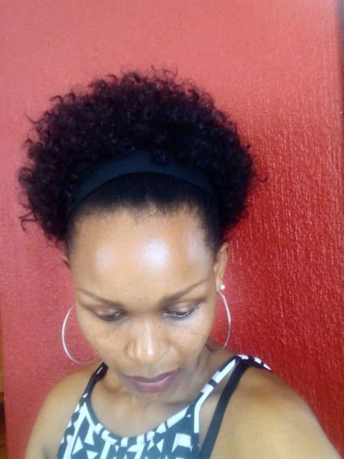 Head Band Dry Perm Wig