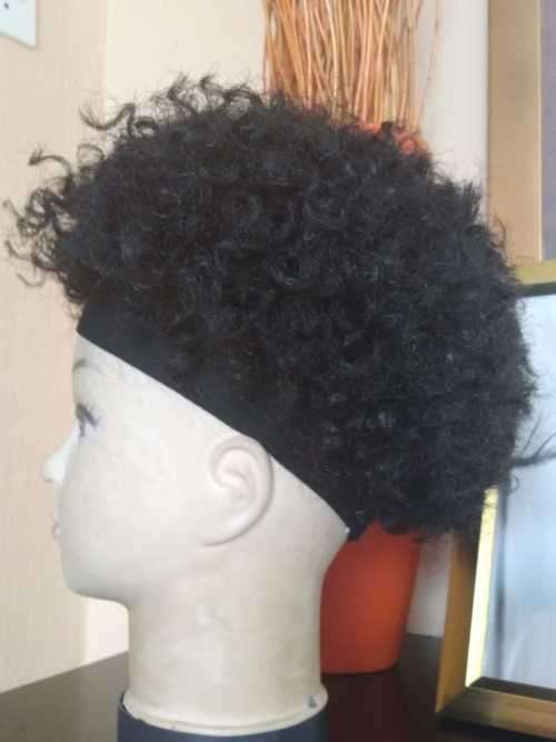Head Band Dry Perm Wig