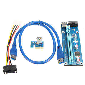1x To 16x PCI-E Extender Riser Board Card Cable For Mining