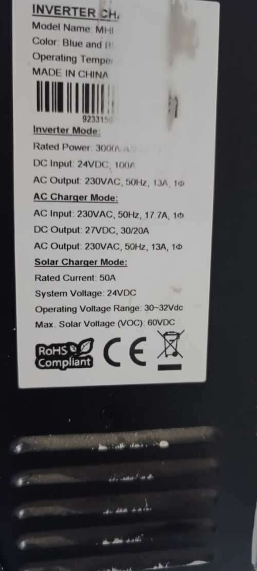 3KVA Pure Sine Wave Axpert type Inverter