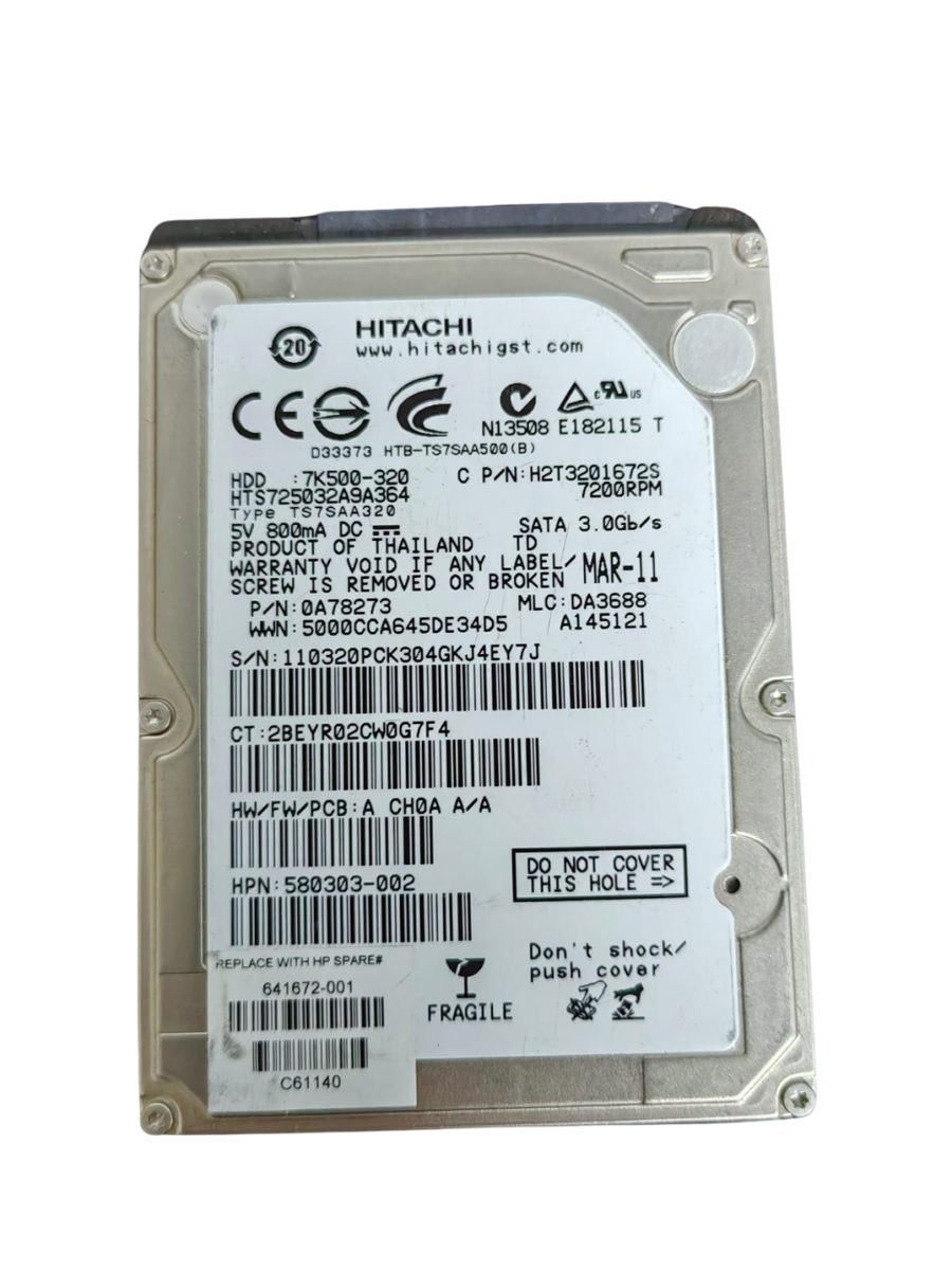 HITACHI 320GB 2.5` HDD