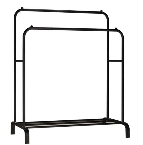Double Pole Clothes Rail With Shoe Rack