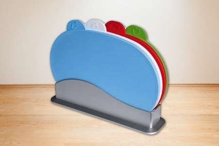5 pcs Colour coded Chopping Boards with Stand
