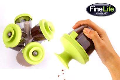 6 Piece Spice Rack- Fine Life- Pop Up style- Excellent Spice Holder!