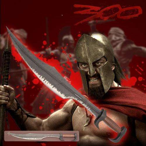 SPARTAN SWORD FROM THE MOVIE 300 ----HUGE , HEAVY AND VERY DANGEROUS