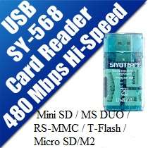 MULTI CARD READER   Mini SD / MS DUO / RS-MMC / T-Flash / Micro SD/M2