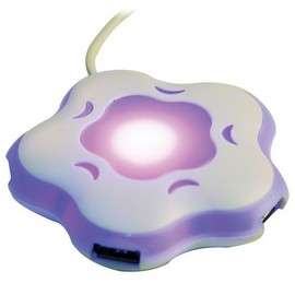 4 PORT USB HUB WITH LIGHT