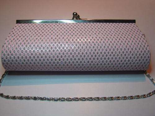 STUNNING PINK AND SILVER SHIMMER  CLUTCH BAG