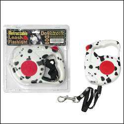 RETRACTABLE DOG LEASH AND FLASHLIGHT