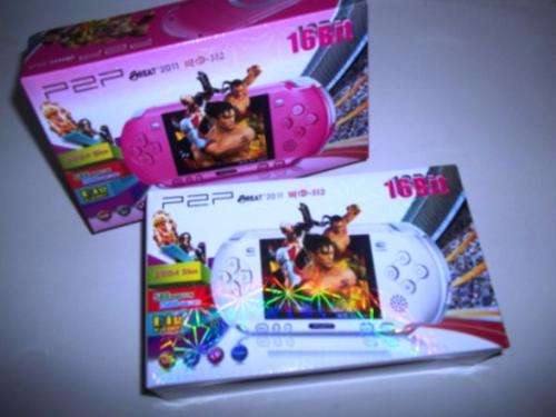 p2p SEGA SLIM 16 BIT 25000 + 586 BUILT IN ---PINK / WHITE