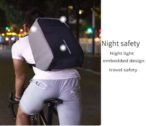 ANIT THEFT USB BACKPACK / REFLECTIVE STRIPES / LAPTOP BAG / MULTI COMPARTMENTS / 3 ON OFFER