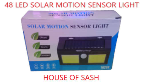DOUBLE PANEL , 48 LED SOLAR SENSOR LIGHT / PIR MOTION DETECTION