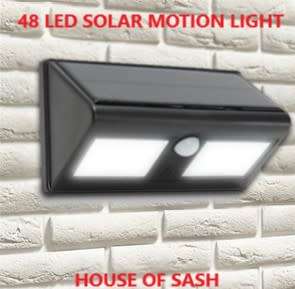 48 LED SOLAR SENSOR LIGHT / PIR MOTION DETECTION / DOUBLE PANEL / 10 AVAILABLE
