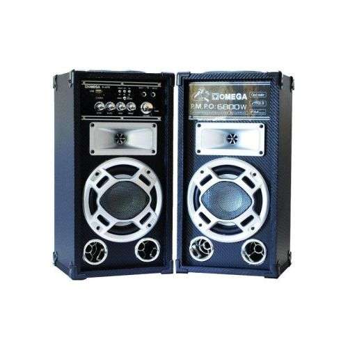 6800W PMPO OMEGA SPEAKER SYSTEM / SELF AMP'ED / DISCO LIGHTS / FM RADIO / AUX INPUT / USB / SD CARD