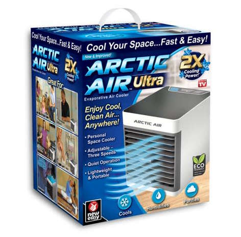 ARCTIC AIR ULTRA / EVAPORATION AIR COOLER / 3 SPEEDS / LIGHTWEIGHT / COOLS HUMIDIFIES PURIFIES