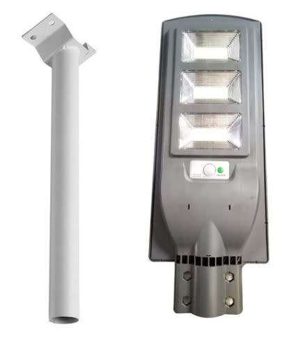 150W SOLAR STREET LAMP / LED SOLAR LIGHT / MOTION SENSOR / IP65 WATERPROOF / INCL. WALL MOUNT POLE