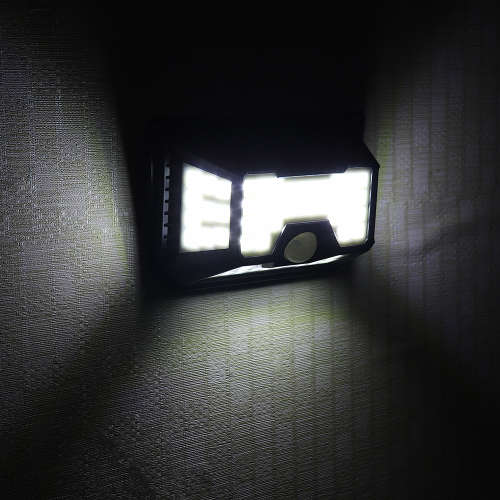 66 LED SOLAR WALL LIGHT  / 1200mAH BATTERY / 3 SETTINGS / 5000k / MOTION DETECTION / USB CHARGING