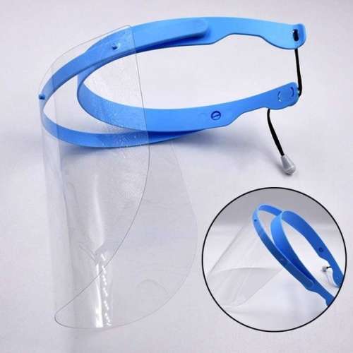 PROTECTIVE FACE SHIELD / 400 MICRONS PET / ELASTICATED BACK FOR ADJUSTMENT