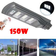 150W SOLAR STREET LAMP / LED SOLAR LIGHT / MOTION SENSOR / IP65 WATERPROOF / REMOTE