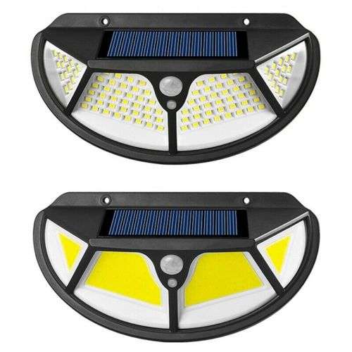 122 SMD LED SOLAR WALL LIGHT  3 SETTINGS  IP65 WATERPROOF  EXTREMELY BRIGHT