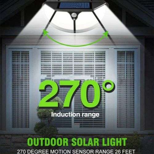 122 SMD LED SOLAR WALL LIGHT  3 SETTINGS  IP65 WATERPROOF  EXTREMELY BRIGHT