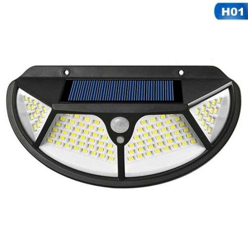 122 SMD LED SOLAR WALL LIGHT  3 SETTINGS  IP65 WATERPROOF  EXTREMELY BRIGHT