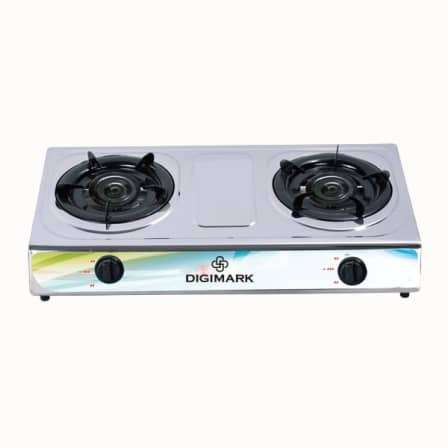 DIGIMARK 2 PLATE LPG GAS STOVE, WITH HOSE AND CYLINDER ADAPTOR