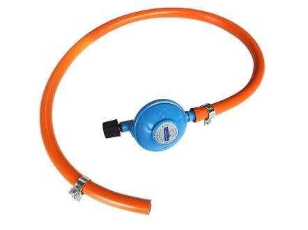 KINGCHEF 2 PLATE LPG GAS STOVE, WITH HOSE AND CYLINDER ADAPTOR