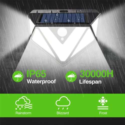166 LED SOLAR WALL LAMP, MOTION SENSOR, 3 MODES
