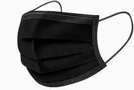 BLACK DISPOSABLE FACE MASKS