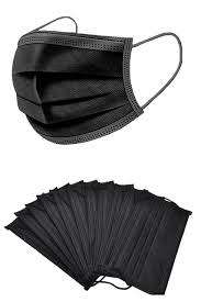BLACK DISPOSABLE FACE MASKS