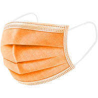 ORANGE DISPOSABLE FACE MASKS