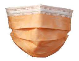 ORANGE DISPOSABLE FACE MASKS