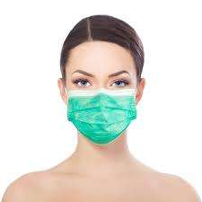 GREEN) DISPOSABLE FACE MASKS