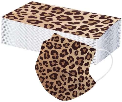 LEOPARD DISPOSABLE FACE MASKS