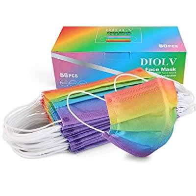 RAINBOW DISPOSABLE FACE MASKS