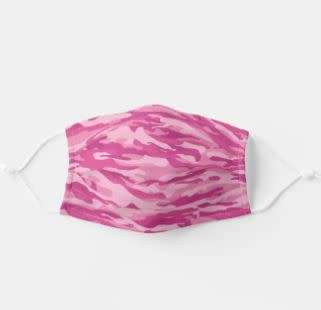 PINK CAMO DISPOSABLE FACE MASKS