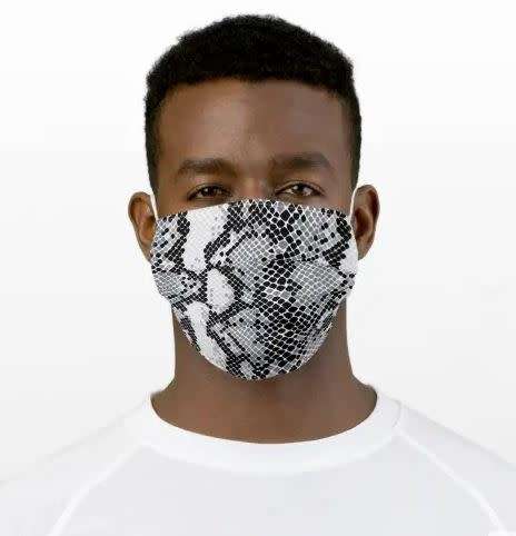 SNAKESKIN PRINT DISPOSABLE FACE MASKS