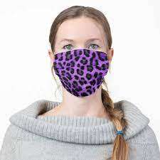 PURPLE LEOPARD DISPOSABLE FACE MASKS