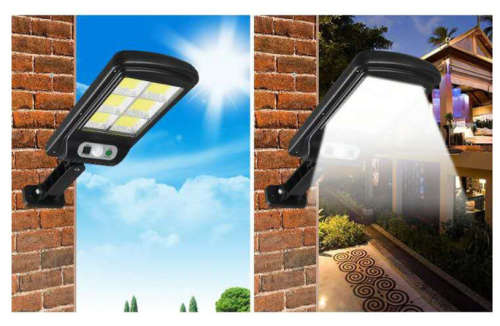 90W SOLAR WALL LIGHT / REMOTE CONTROL  / MOTION SENSOR / IP65 WEATHERPROOF