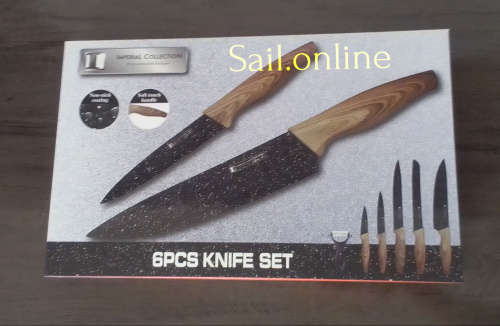 Professional 6 Pcs Knife set Stainless steel blades with Non-stick coating
