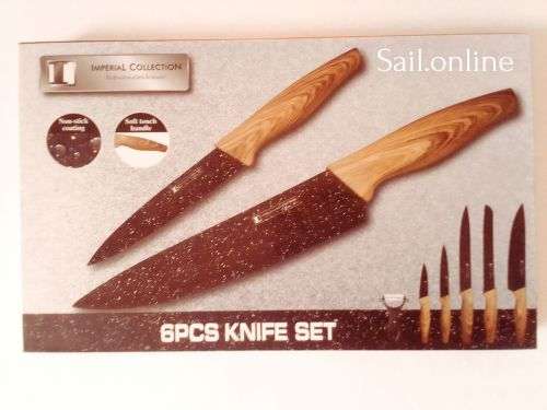 Professional 6 Pcs Knife set Stainless steel blades with Non-stick coating