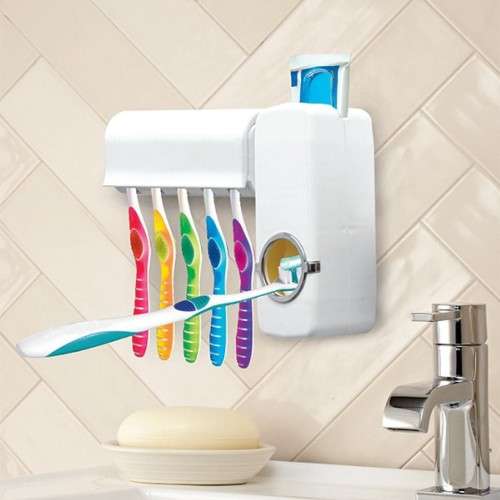 COMBO DEAL! New Toothpaste dispenser + toothbrush holder