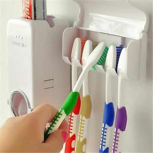 COMBO DEAL! New Toothpaste dispenser + toothbrush holder