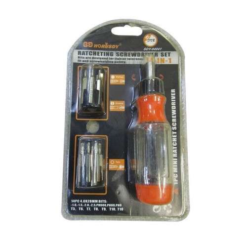 Brand New Stainless Steel 14 Pcs Ratcheting Precision Screwdriver Set
