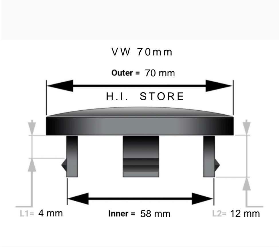 VW Touareg Wheel Centers 70 mm