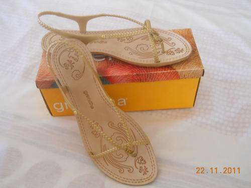 beautiful grendha Golden sandals - size 8