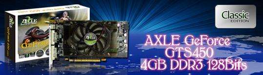 Axle GTS450 4GB DDR-3 1000Mhz, 783Eclk, 128Bits